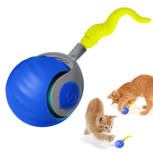 Yozexin Speedy Tail Katzenspielzeug, Speedy Tail 2.0, 2 Modi und Geschwindigkeit, interaktives Katzenspielzeug für Indoor-Katzen, automatisch beweglicher Katzenspielzeug-Ball, wiederaufladbarer von Yozexin