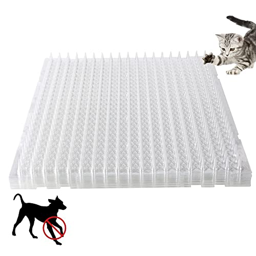 10 Stück Katzenabschreckung Outdoor Katzenmatte 40,6 x 33 cm Katzenzähler Abschreckungsmatte Kunststoffspikes für Katzen Hunde Trainingsmatte für Innen- und Außenbereich, 46,7 m² von Ysglory