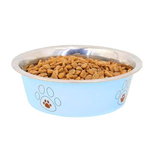 Haustier Hund Futternapf | Haustier Futternapf | Edelstahl Katzennapf | Hygienischer Hund Futternapf Cartoon Print Pet Bowl Heavy Duty Hund Futternapf Anti-Rutsch Hundefutter Wassernapf Rostfrei Pet von Ysvnlmjy