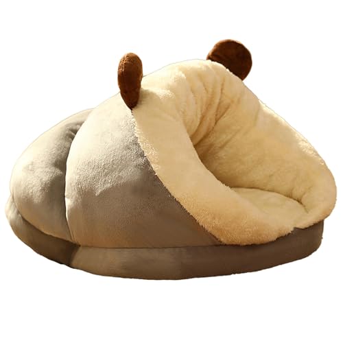 Haustierhöhlenbett | Kuscheliger Katzenschlafsack | Katzenbett für Zuhause | Pet Shop Katzenbett, warmer Katzenschlafsack, warmer Katzenschlafsack 40 x 30 x 25 cm/15,75 x 11,81 x 9,84 Zoll für Heimtie von Ysvnlmjy