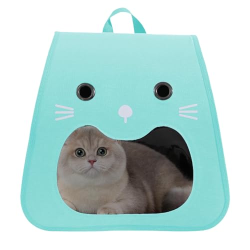 Katzen-Rucksack-Tragetasche, atmungsaktive Welpen-Tragetasche, faltbare Haustier-Tragetasche, tragbare Haustier-Reisetasche, lächelndes Gesicht, Haustier-Reiserucksack, atmungsaktive von Ysvnlmjy