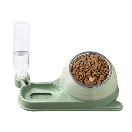 Katzen Wasserflasche Schüssel | Automatischer Katzen Wasserspender | Moderne Katzennapf | Katzennapf mit Wasserspender | Wasser und Futternapf Set für Katzen Nass- und Trockenfutter Katzennapf von Ysvnlmjy