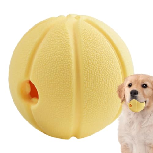 Leckerli-Ball für Hunde, interaktives Kauspielzeug für Hunde, interaktives Futterspielzeug für Hunde, Leckerli-Ausgabespielzeug für Hunde, quietschender Spielzeugball für Hunde, Ball-Futterspender für von Ysvnlmjy