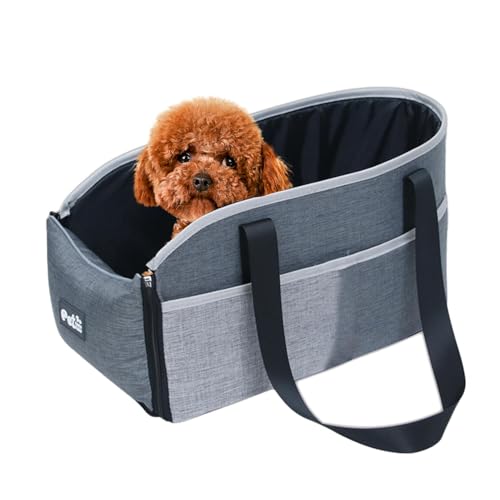 Mittelkonsole Hund, Haustier-Reisetasche, Hundeautositz, kleine Haustier-Tragetasche, Haustier-Tragetasche, Reise-Haustiersitz, Konsole, Haustiersitz für Haustiere unter 6,8 kg, 46 x 25 x 23 cm von Ysvnlmjy