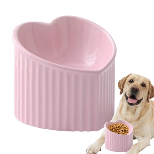 Pet Food Bowls, Inclined Ceramic Bowl, Heart Shape Bowl, The Purpose of The Pet Food Bowls for Cats is to Provide a Functional and Stylish Feeding Solution That Caters to The Needs von Ysvnlmjy