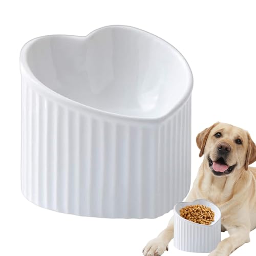 Pet Food Bowls, Inclined Ceramic Bowl, Heart Shape Bowl, The Purpose of The Pet Food Bowls for Cats is to Provide a Functional and Stylish Feeding Solution That Caters to The Needs von Ysvnlmjy