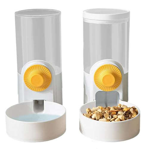 Pet Rabbit Feeder | Automatischer Wasserspender | Käfig Futter Wasser | Große Kapazität Pet Feeder | Haustier Wasser und Futternapf für Kaninchen, Meerschweinchen, Frettchen von Ysvnlmjy