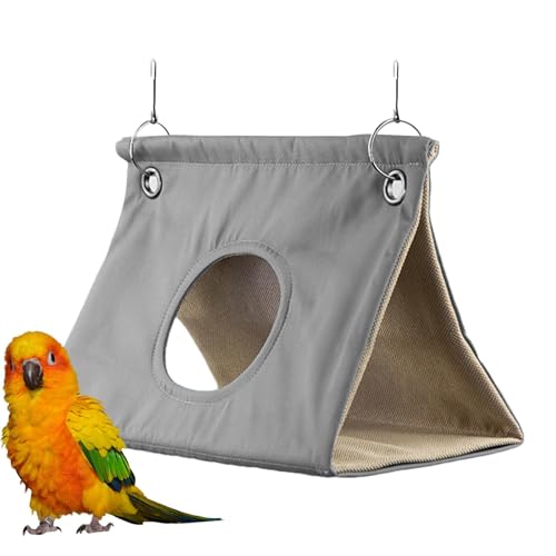 Vogelhängematte | Vogelnest warm | Käfigzubehör, hängendes Käfigzelt, verstecktes Schlafbett, Hängemattenschuppen, Dreieck-Design-Nesthaus für Papageien, Sittiche, Nymphensittiche, Wellensittiche von Ysvnlmjy