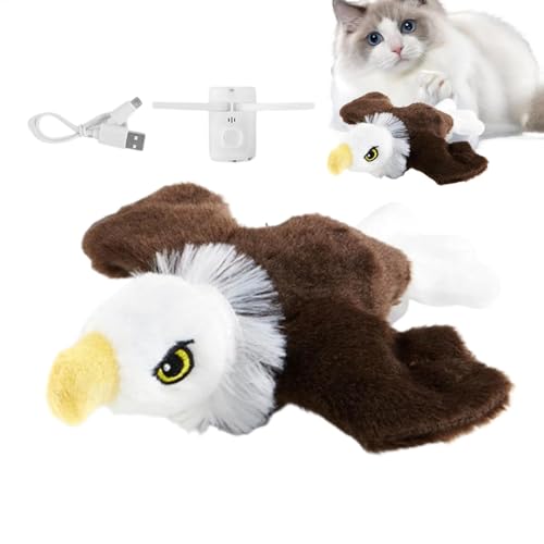 Ysvnlmjy Bird Simulation Cat Toy, Automatic Jumping Bird Toy, Moving Bird Cat Toy, Simulated Chirping Bird Toy, Flying Bird Cat Toy, Catnip Cat Toy 25x10cm/9.84x3.94 inches for All Breeds of Cats von Ysvnlmjy