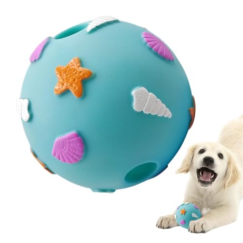 Ysvnlmjy Hundekauball, Unzerstörbare Hundebälle, Haustier Hund Quietschender Molar Ball Spielzeug, Robuste Struktur Hundespielzeug, Interaktives Hundespielzeug, Quietschender Hundespielball von Ysvnlmjy