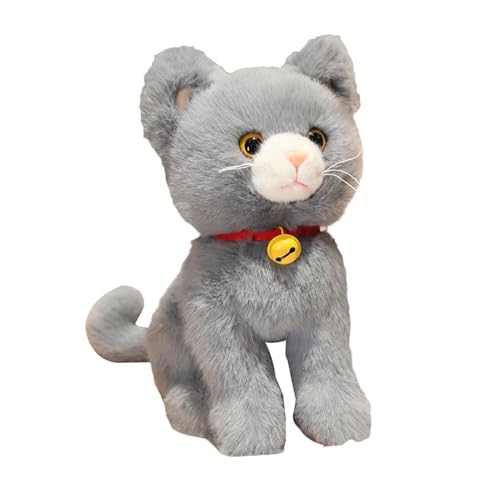 Ysvnlmjy Plush Cat Pillow, Cat Plush Pillow, Cute Stuffed Toy, Family Plush, Soft Pillow Toy, Cuddly Cat Plush, Realistic Stuffed Cat for Men Women Children Family Friends Colleagues von Ysvnlmjy