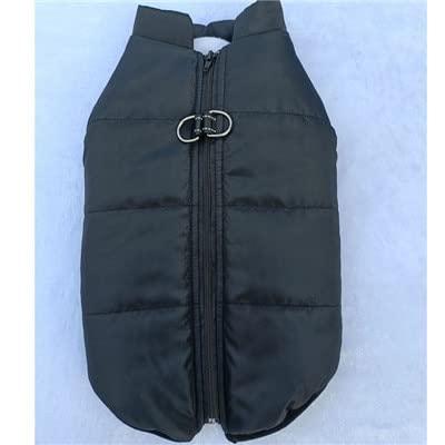 YuZiJiang Haustierkleidung Winter Welpenjacke Weste mit D-Ring für kleine mittelgroße Hunde Bichon wasserdichter Reißverschluss Mantel Kleidung Haustiere Outfits von YuZiJiang