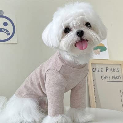 YuZiJiang Weiche Katzen-Kleidung, Hunde-T-Shirt, Pullover, Rollkragenpullover, Hemd, Haustier-Kleidung für kleine Hunde, Chihuahua, Bichon, Mops von YuZiJiang