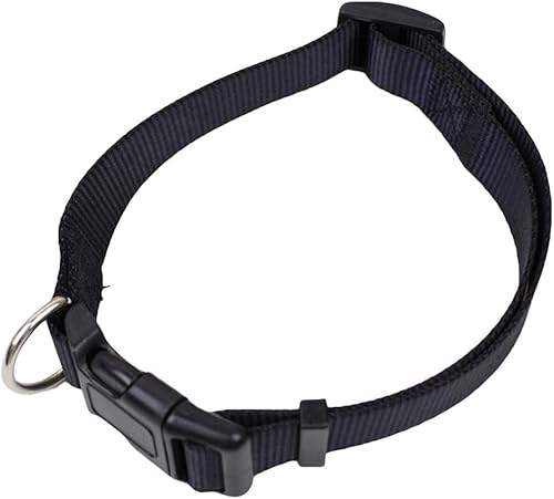 Schwarzes Halsband, verstellbar, für Hunde, Welpen, Katzen, Haustiere, Sicherheitshalsband, Outdoor-Zubehör, grundlegende Hundehalsbänder, Halsbänder von YuanHolumid