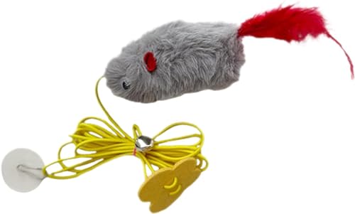 YuanHolumid Grau und Rot Interaktives Katzenspielzeug, Hängendes Selbstspiel Kleine Maus Geformtes Spielzeug Katzenspielzeug, Eingebauter Sound, Langeweile lindern, Hängende Quietschmaus Dehnbare YuanHolumid Grau und Rot Interaktives Katzenspielzeug, Hängendes Selbstspiel Kleine Maus Geformtes Spielzeug Katzenspielzeug, Eingebauter Sound, Langeweile lindern, Hängende Quietschmaus Dehnbare von YuanHolumid