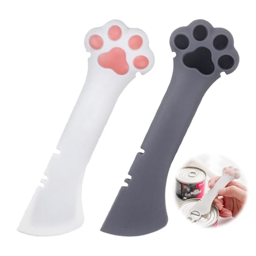 2 Stück Katzenlöffel Schlecki,Dosendeckel Katzenfutter Löffel,Katzen Löffel Katze Dosenlöffel,Non-Dirty Cat Treats Spoon Katzen Dosenöffner Für Nassfutter,Katzenlöffel für Katzenfutter,Futterlöffel von YueJieSelected