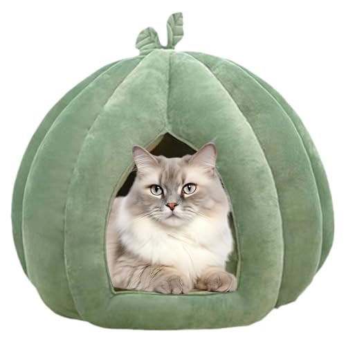 Yuecjian Katzenhausbett, Katzenbetten für Hauskatzen,Geschlossenes Katzenbett Kürbis-Katzenhaus - Verdickte Katzenhöhle, Halloween-Haustierbett für Zuhause, drinnen, Kätzchen, kleine Hunde Yuecjian Katzenhausbett, Katzenbetten für Hauskatzen,Geschlossenes Katzenbett Kürbis-Katzenhaus - Verdickte Katzenhöhle, Halloween-Haustierbett für Zuhause, drinnen, Kätzchen, kleine Hunde von Yuecjian