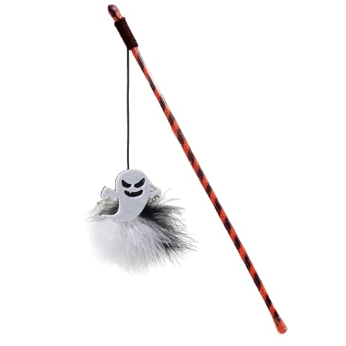 Yuecjian Katzenspielzeug – Interaktiver Halloween-Kätzchen-Stick | Interaktiver Katzen-Teaser mit Kürbis-Geist für Langeweile, Jagdsimulation, Übung, drinnen Yuecjian Katzenspielzeug – Interaktiver Halloween-Kätzchen-Stick | Interaktiver Katzen-Teaser mit Kürbis-Geist für Langeweile, Jagdsimulation, Übung, drinnen von Yuecjian