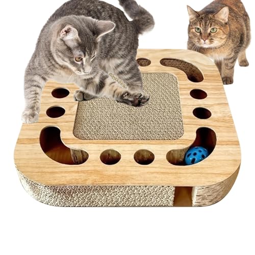 Yuecjian Kratzbrett Für Katzen,Großer | Spielzeug Mit 2 Glocken Bällen Für Kätzchen Zum Kratzen Im Haus Yuecjian Kratzbrett Für Katzen,Großer | Spielzeug Mit 2 Glocken Bällen Für Kätzchen Zum Kratzen Im Haus von Yuecjian