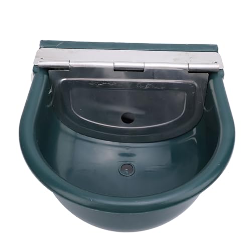 Yuecoom Automatic Animal Drinking Water Bowl, Livestock Water Trough Dispenser, Stainless Steel Waterer for Horse Goat Cow Livestock Water Trough Dispenser Pet Supplies (Dark Green) von Yuecoom