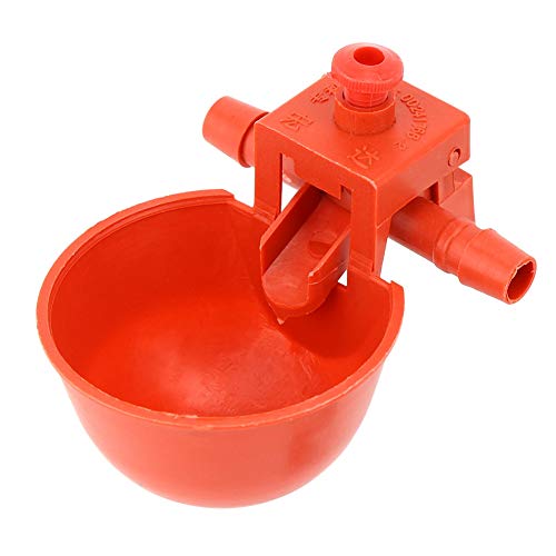 Yuecoom Geflügel Wasser Feeder Kit, 10 Stück Huhn Geflügel Tränke Waterer Wasserschale Tasse Trinkwasser Werkzeugkäfig Zubehör (Orange) von Yuecoom