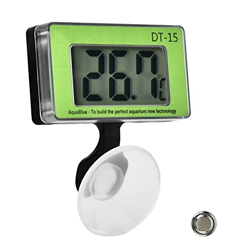 Digital Aquarium Thermometer große Fisch Tank Temperatur Messgerät mit Saugnapf große LCD- Anzeige Wassertemperatur Messgerät für Marine Fisch Tank Inkubator Reptilien Tank von Yuehuamech