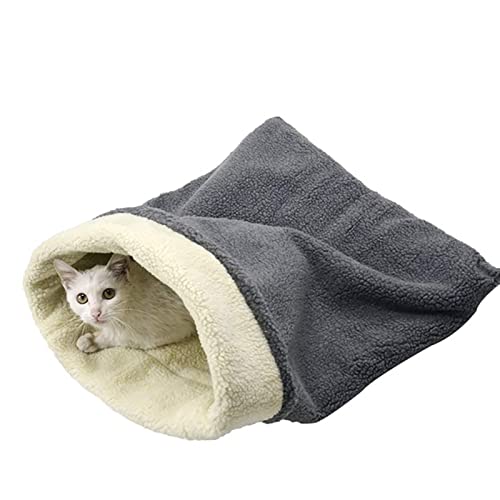 Katzenschlafsack aus Wolle, wärmend, kuschelig, Decke, warmes Fleece-Nest, Höhle für Katzen, Hunde, Kaninchen, Welpen von Yuehuamech