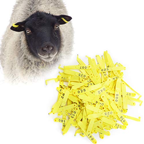 Yuehuamech Farm & Ranch Sheep Ohrhörer 100Pcs Plastik -Vieh -Identifikationskarte Universal Tagger Puncher Zange für Schafvieh Schwein Tierfarm Marker -Marker Werkzeug von Yuehuamech