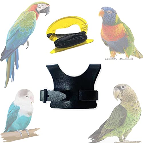 Yuehuamech Vogelkabelbaumweste Papagei Western Verstellbares Vogel Training Kleidung Leinen Kit Outdoor -Kabelbaum Training Seil für Cockatiel Shelakeet von Yuehuamech