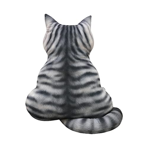 3D Simulation Katzen Plüschtiere Katze Spielzeug, Weiße Katze Puppen Kissen Kissen Püppchen Stofftier Kuscheltier Geschenke Für Kinder Mädchen Jungen Trickspielzeug Für Katzen (F, M) von Yuemei