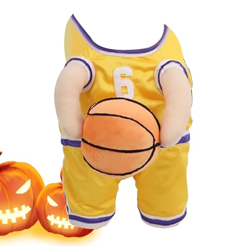 Hunde-Basketball-Kleidung, Hunde-Basketball-Spieler-Kostüm - Hundebasketballkostüm mit Ball | Atmungsaktiver Welpe hält Basketballkleidung mit Ball für das Halloween-Festival Hunde-Basketball-Kleidung, Hunde-Basketball-Spieler-Kostüm - Hundebasketballkostüm mit Ball | Atmungsaktiver Welpe hält Basketballkleidung mit Ball für das Halloween-Festival von Yugugomo