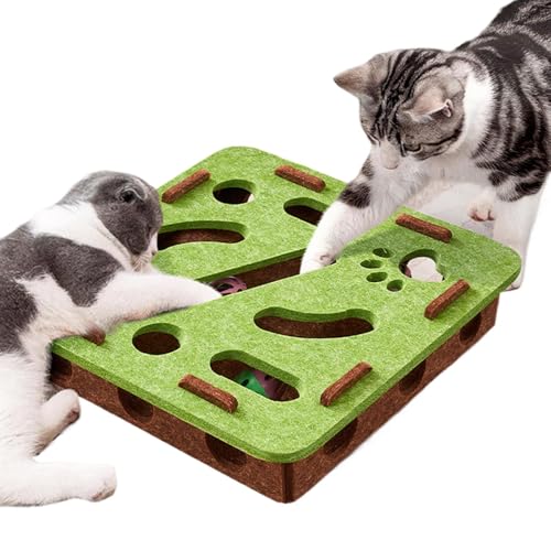 Katzen-Puzzle-Spielzeug | Bereicherungsspielzeug Für Katzen - Kratzspiel Mit Klingel Und Labyrinth Bahn Zur Beschäftigung Und Für Beissen Bewegung Für Kätzchen Welpen Im Wohnzimmer Oder Käfig Katzen-Puzzle-Spielzeug | Bereicherungsspielzeug Für Katzen - Kratzspiel Mit Klingel Und Labyrinth Bahn Zur Beschäftigung Und Für Beissen Bewegung Für Kätzchen Welpen Im Wohnzimmer Oder Käfig von Yugugomo
