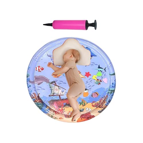 Yugugomo Sommer Katzen Wasserspielmatte, Sinnesreizende runde Hai Wasserspielmatte, 100 cm Dickes PVC-Polster, geeignet für Katzen, Hunde und Babys, für den Innen und Außengebrauch Yugugomo Sommer Katzen Wasserspielmatte, Sinnesreizende runde Hai Wasserspielmatte, 100 cm Dickes PVC-Polster, geeignet für Katzen, Hunde und Babys, für den Innen und Außengebrauch von Yugugomo