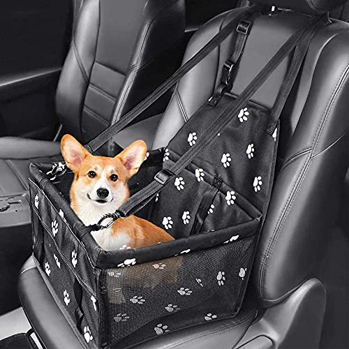 Yuing Auto-Sitzbezug für Hunde, wasserdicht, für Reisen, tragbarer Sitz, Welpenautositz mit Sicherheitsgurt für Hunde, Katzen, kleine Haustiere von Yuing