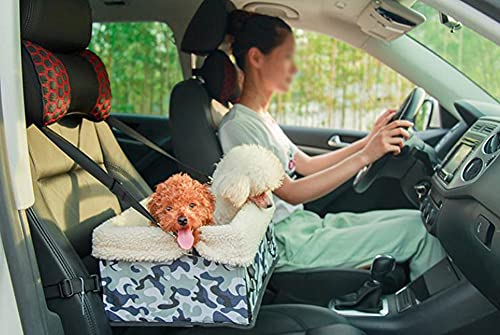 Yuing Haustier-Autositz für kleine Hunde und Katzen, Reise-Booster Tasche Komfort Reise Haustier-Tragetasche für Auto, tragbare Haustier Hund Booster Autositz weicher Hundekorb Hängematte von Yuing