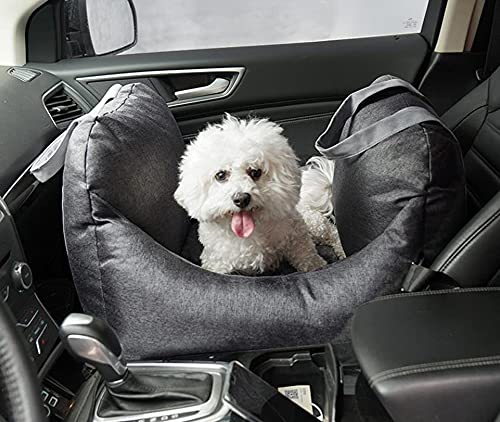 Yuing Hunde-Autositz, Hundesitz, Autositz mit Sicherheitsleine zum Anklemmen, Booster Autositz für Hund/Katze, Welpen, Autositz, Sicherheit und Komfort für Reisen von Yuing