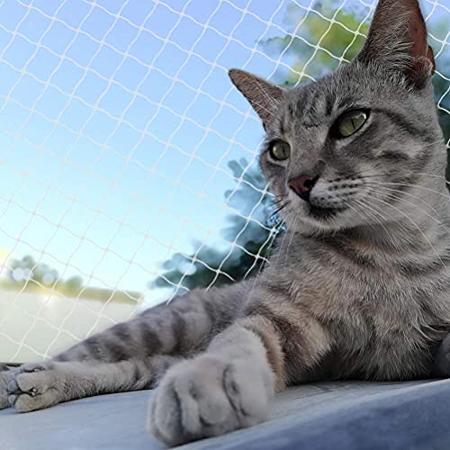 Yuing Transparentes Schutznetz für Katzen und Haustiere für Balkon und Fenster, Anti-Ausbruch-Sicherheitszaun, 4 x 3 m von Yuing