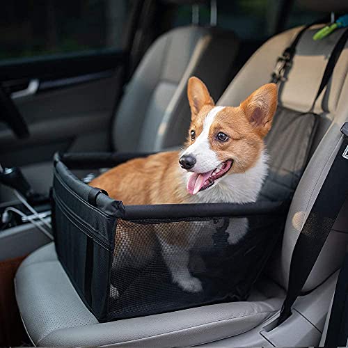 Yuing Wasserdichter Hunde-Autositz, tragbare Reise-Auto-Tasche für Welpen, Hunde, Katzen, waschbare Sicherheitsauto-Sitzerhöhung für Haustiere, weiche Reisebox für Hunde, Katzen, kleine Haustiere von Yuing