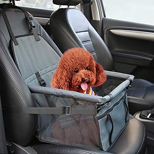 Yuing Wasserdichter Hunde-Autositz, tragbare Reise-Auto-Tasche für Welpen, Hunde, Katzen, waschbare Sicherheitsauto-Sitzerhöhung für Haustiere, weiche Reisebox für Hunde, Katzen, kleine Haustiere von Yuing