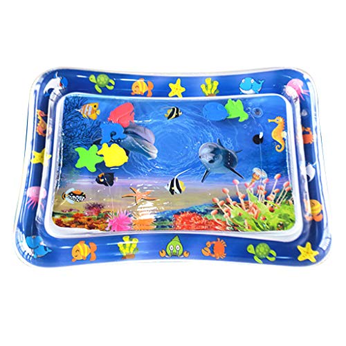 Yuiopmo Wasserspielmatte Katze,Aufblasbare Wassermatte für Katzen Verdickte Wasserspielmatte Feel Cool Komfort für Haustier Wasserspielmatte (Blue) von Yuiopmo