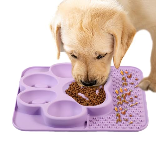Yulokdwi Leckmatte für Hunde, Hundefuttermatte,Silikon-Futtermatte für Hunde | Hundefutter Slow Feeder Lick Pad Bowls, interaktive Hundefutternäpfe für nasses und trockenes Hundefutter von Yulokdwi