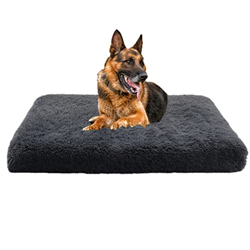 Yuly Flauschiges Hundebett mit Memory Foam,Orthopädische Hundekissen Große Hunde,Ergonomisches Hundesofa für Hunde und Katzen,Waschbar rutschfest Hundebetten(50x40cm) von Yuly