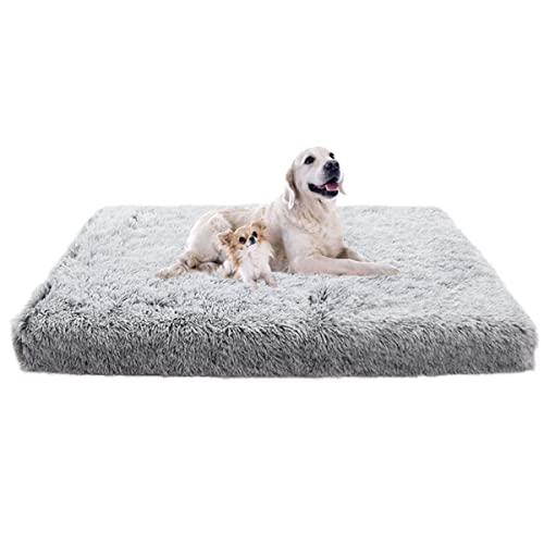 Super Weiches Plüsch Hundematratze,Orthopädische Hundematratze mit abnehmbarem Bezug und Weicher,Warmer Oberfläche,Comfy Hundebett Groß,Beruhigend,Langlebige Haustierbetten mit Abnehmbarer Waschbarer von Yuly