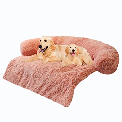 Yuly Abnehmbar Waschbar Hundebett, Hundebett mit Abgerundeten Ecken, Weiche Plüsch Hundematte, Bequemes Hundematte Geeignet für Sofa, Bett und Boden von Yuly