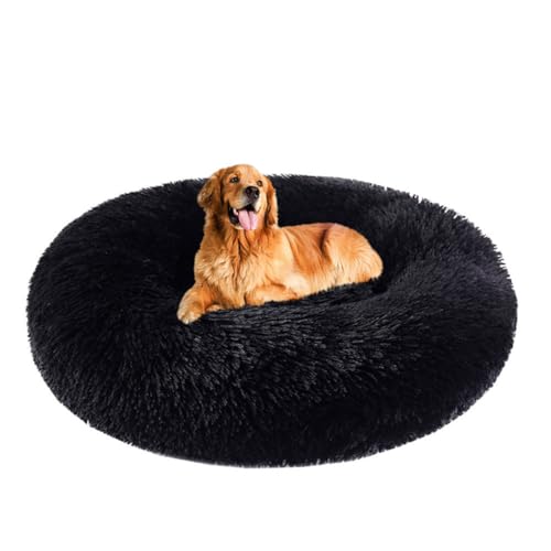 Yuly Donut Hundekorb, Katzenbett, Anti-Angst Deluxe Plüsch Hundebetten, Hochwertiges Hundebett mit Rutschfestem Unterseite, Tragbar Hundekorb für Zimmer, Kiste, Haustierhaus von Yuly