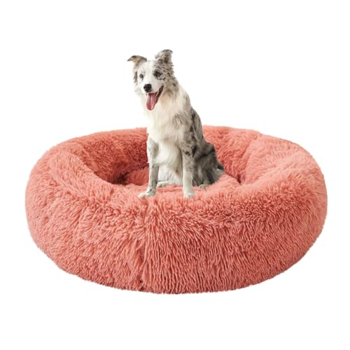 Yuly Donut Katzenbetten, Hundekissen, Langer Plüsch Hundebett, Anti-Angst Katzenkissen, rutschfest Hundebetten, Waschbar Haustierbett für Katzen, Große, Mittelgroße & Kleine Hunde von Yuly