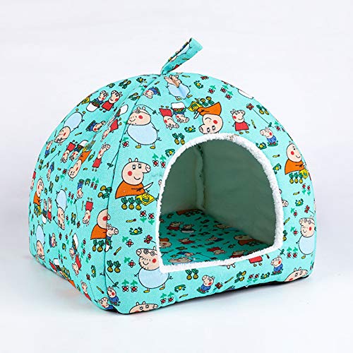 Yuly Haustierbett Höhle für Katzen/kleine Hunde, selbstwärmendes Katzenzelt-Haus mit herausnehmbarem, waschbarem Kissen, ideal für Kätzchen, Welpen, 5–26 x 26 x 26 cm von Yuly