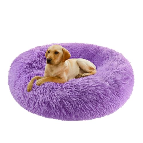 Yuly Orthopädisches Hundebett, Donut Hundekissen, Haustierbett mit rutschfeste Unterseite, Flauschig Doughnut Kuscheliges Hundebett Katzenbett, Waschbare Hundekistenmatratze von Yuly