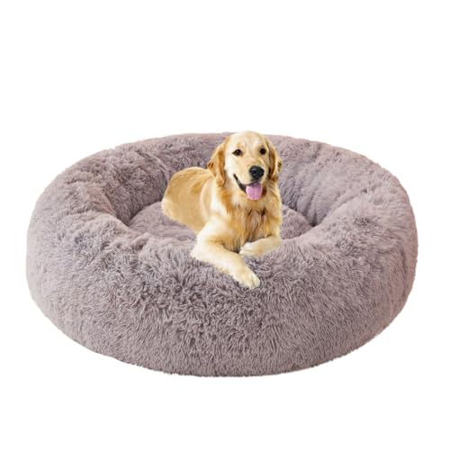 Yuly Orthopädisches Hundebett, Katzenkissen, Flauschige Hundematratze, Donut Hundekorb, Haustierbett mit rutschfeste Unterseite, Anti-Angst Hundekorb, Waschbar Hundekissen von Yuly