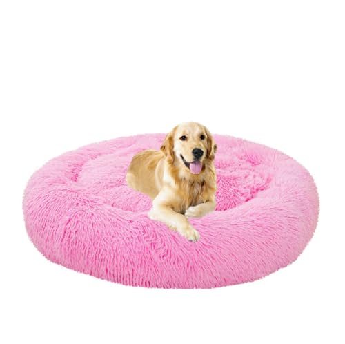 Yuly Orthopädisches Hundebett, Katzenkissen, Flauschige Hundematratze, Donut Hundekorb, Haustierbett mit rutschfeste Unterseite, Anti-Angst Hundekorb, Waschbar Hundekissen von Yuly